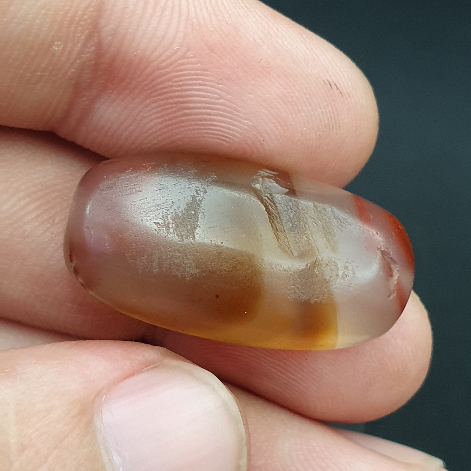 Ancient old Agate Antique Himalayan Indo Tibetan Eye Suleimany Bead SL019