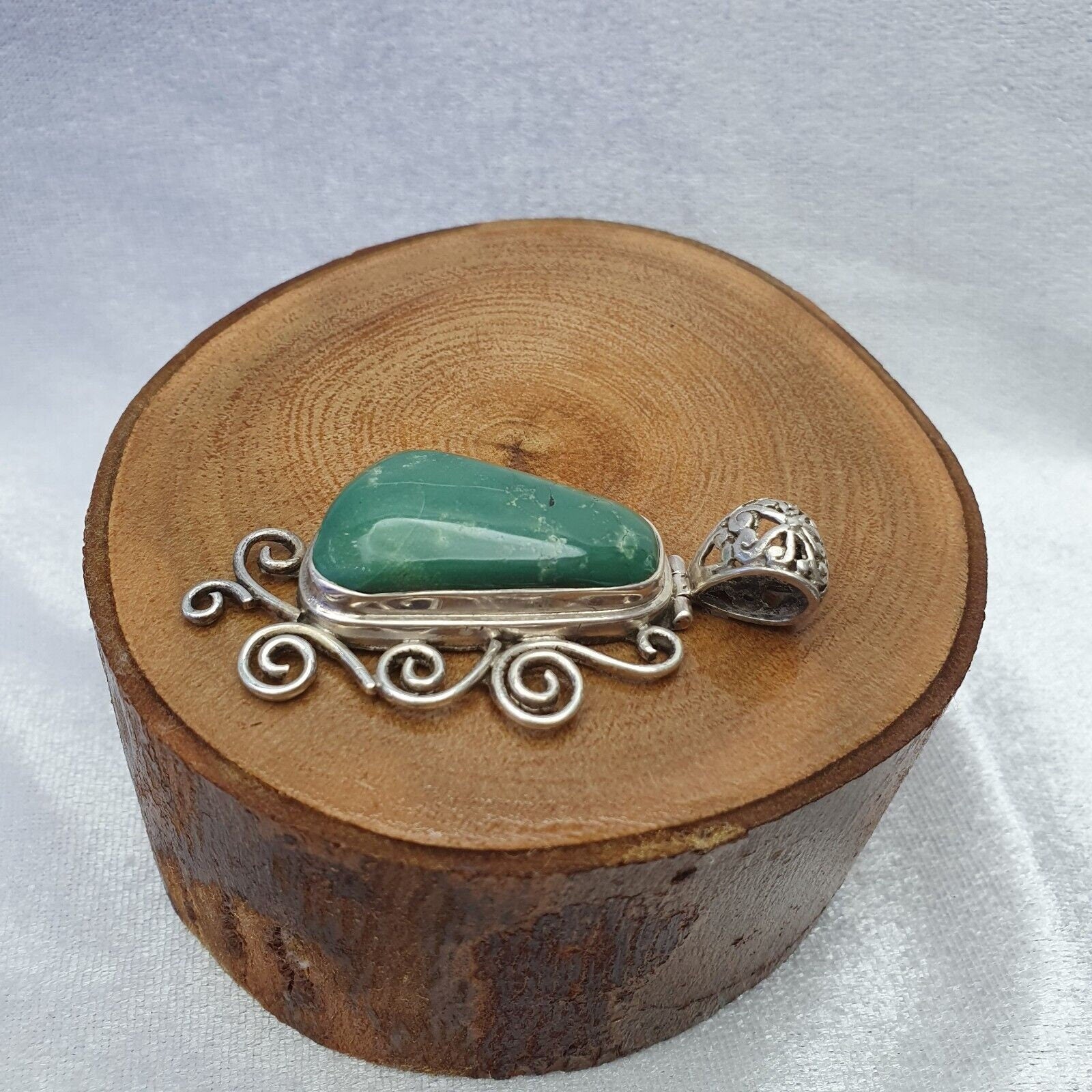 Big men's 925 sterling silver turquoise  necklace pendant 20.6 grams