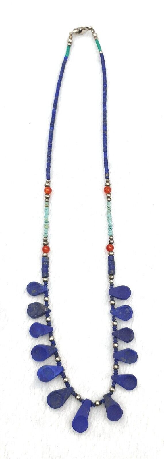 Lapis lazuli with turquoise ancient afghani roman greek jewelry necklace