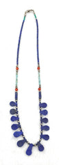Lapis lazuli with turquoise ancient afghani roman greek jewelry necklace