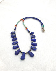 Lapis lazuli with turquoise ancient afghani roman greek jewelry necklace