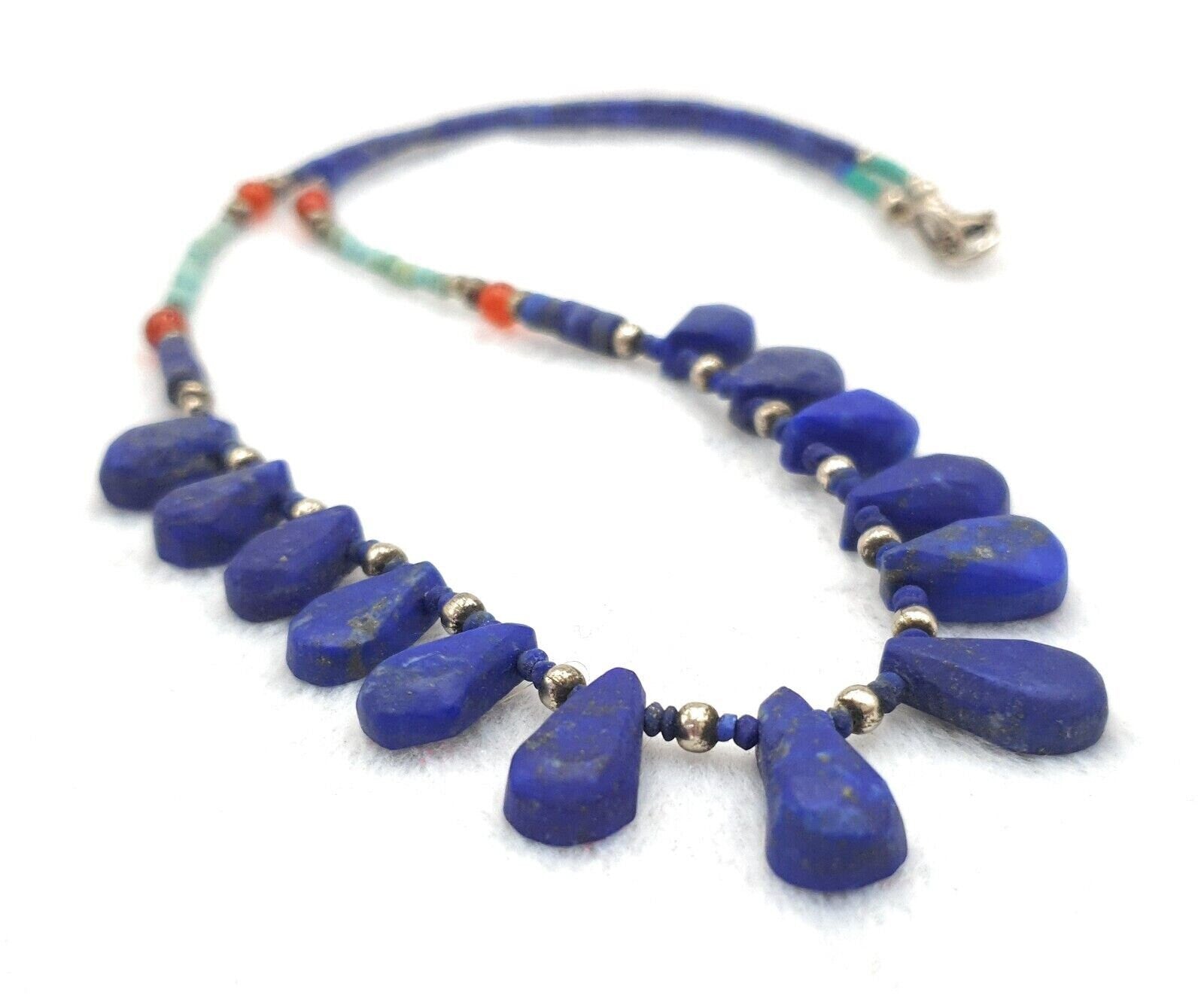 Lapis lazuli with turquoise ancient afghani roman greek jewelry necklace
