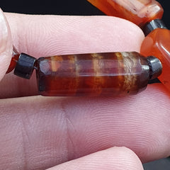 Antique Beads Lot 5 Agate Pendent Old Himalayan Tibetan African AGATE Bead