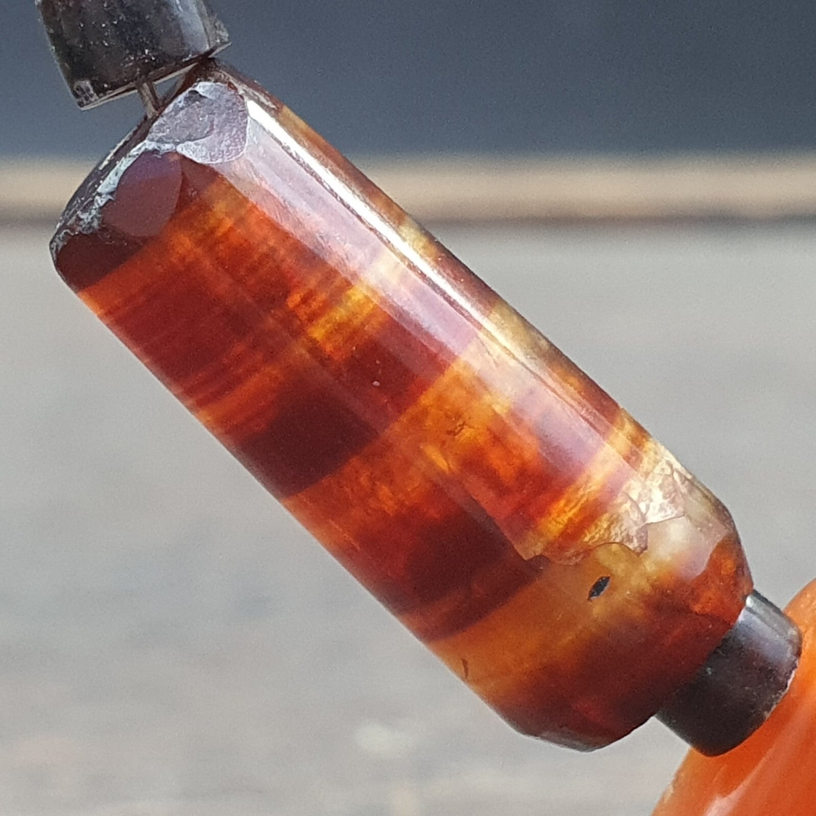 Antique Beads Lot 5 Agate Pendent Old Himalayan Tibetan African AGATE Bead