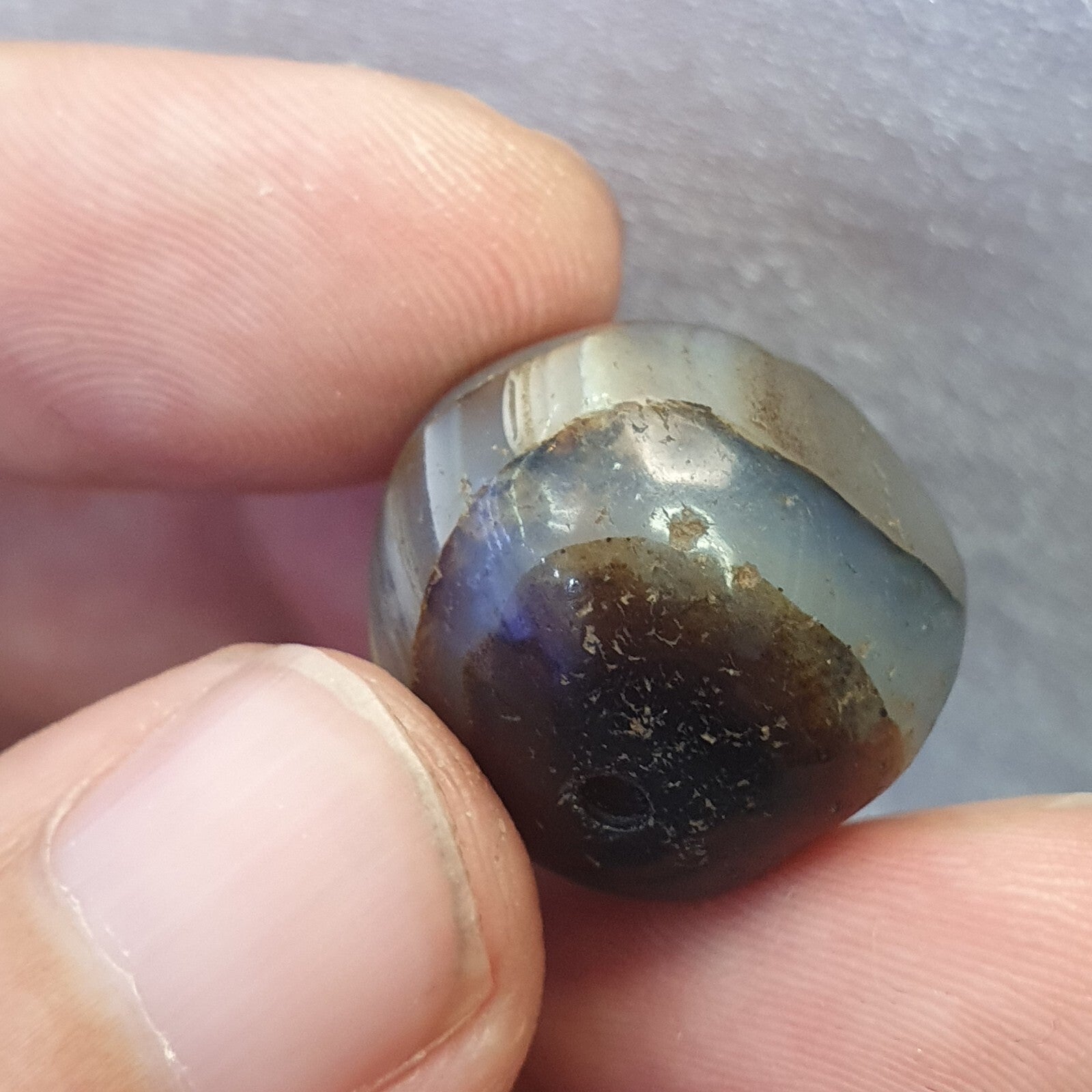 Antique Ancient Old Himalayan Soleimani Agate Bead