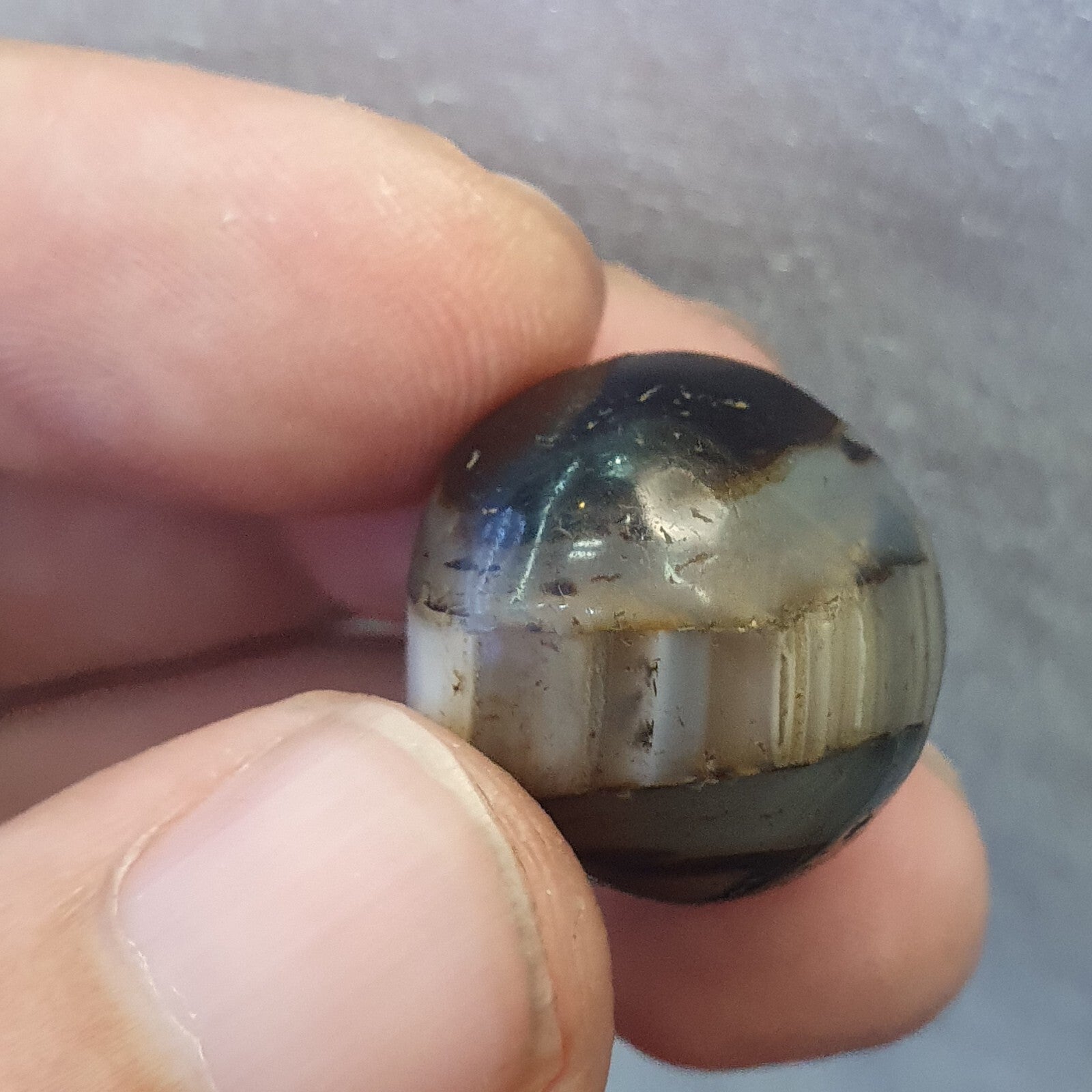Antique Ancient Old Himalayan Soleimani Agate Bead