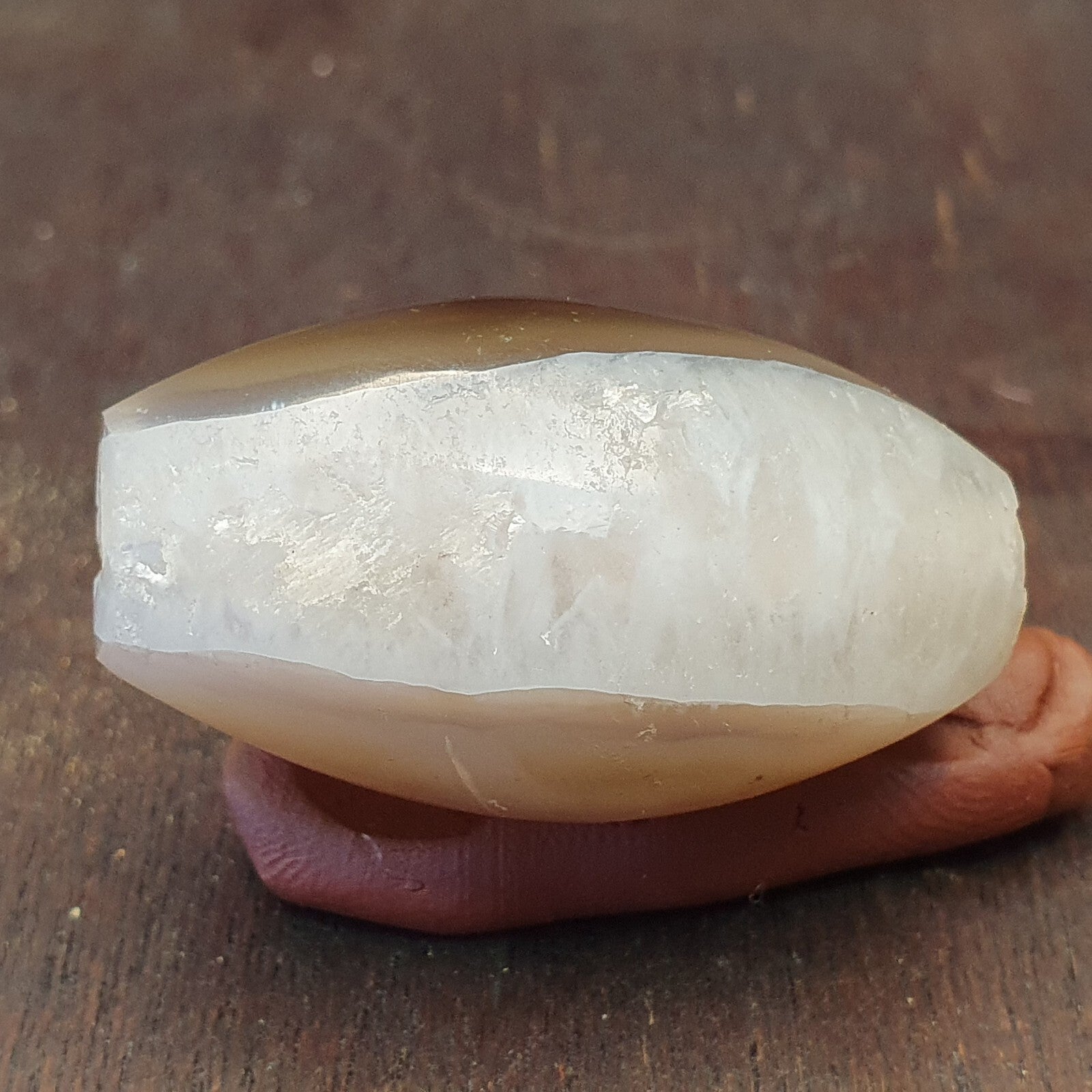 Ancient Agate Bead Himalayan crystalized Agate Big Bead 42mm