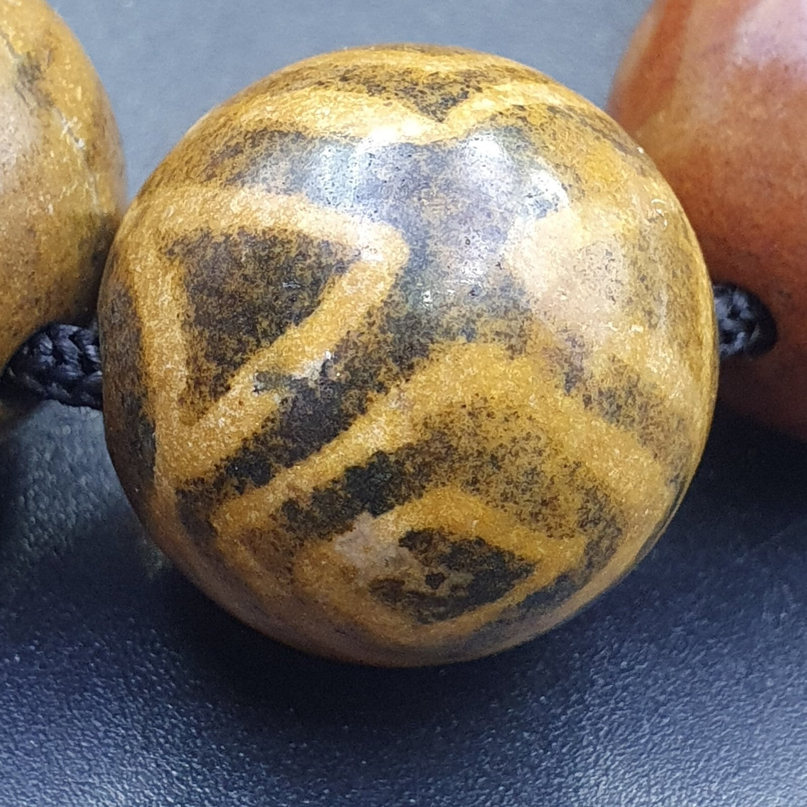 South Asian Burmese Antiques Pumtek Pyu Beads 20 - 22mm Lot 12 Beads Bracelet