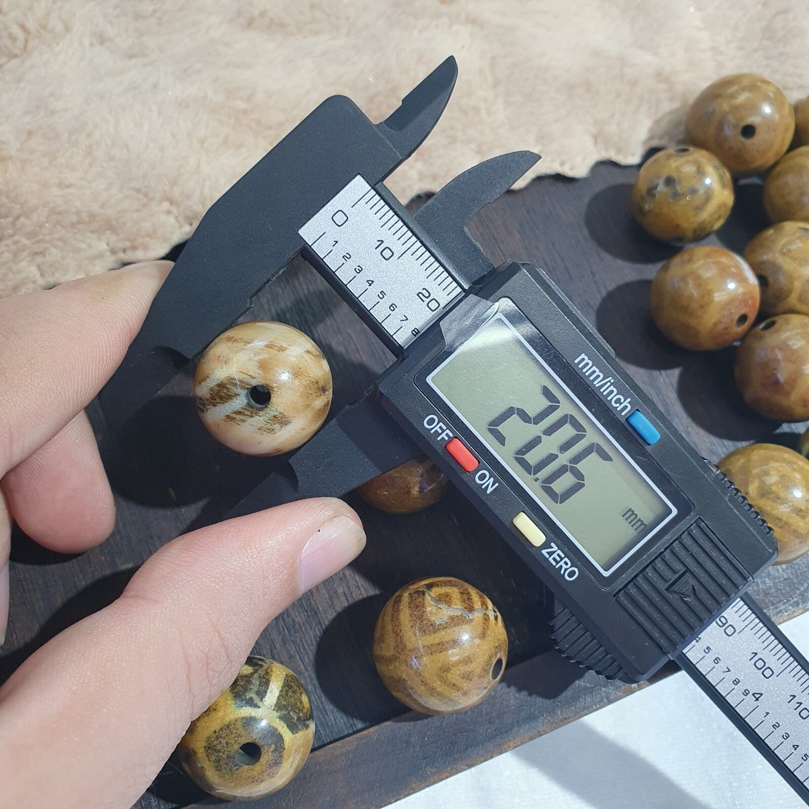 South Asian Burmese Antiques Pumtek Pyu Beads 20mm Lot 20 Beads