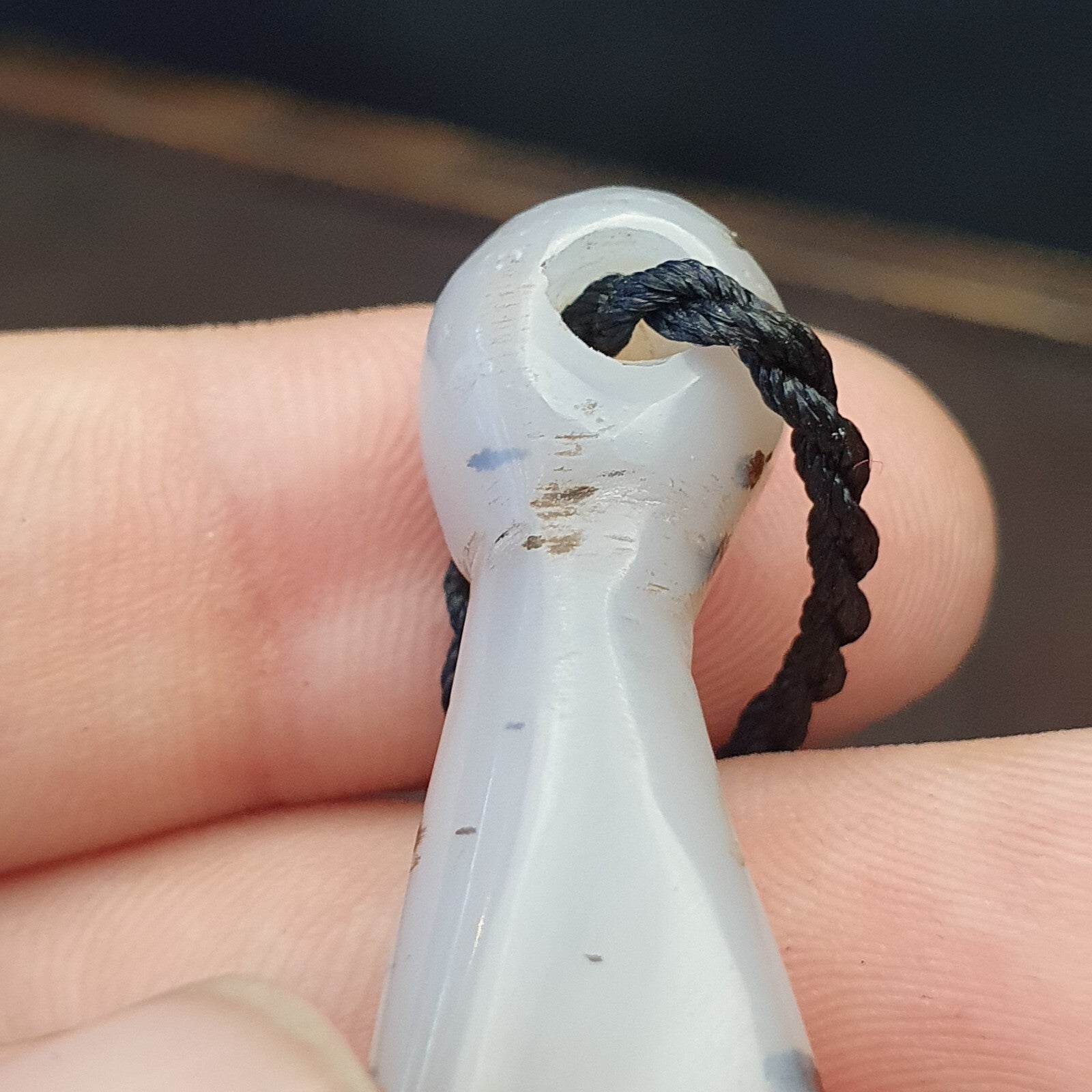 3 pcs Lot Antique Ancient Old Himalayan Blue lace chalcedony Agate Beads