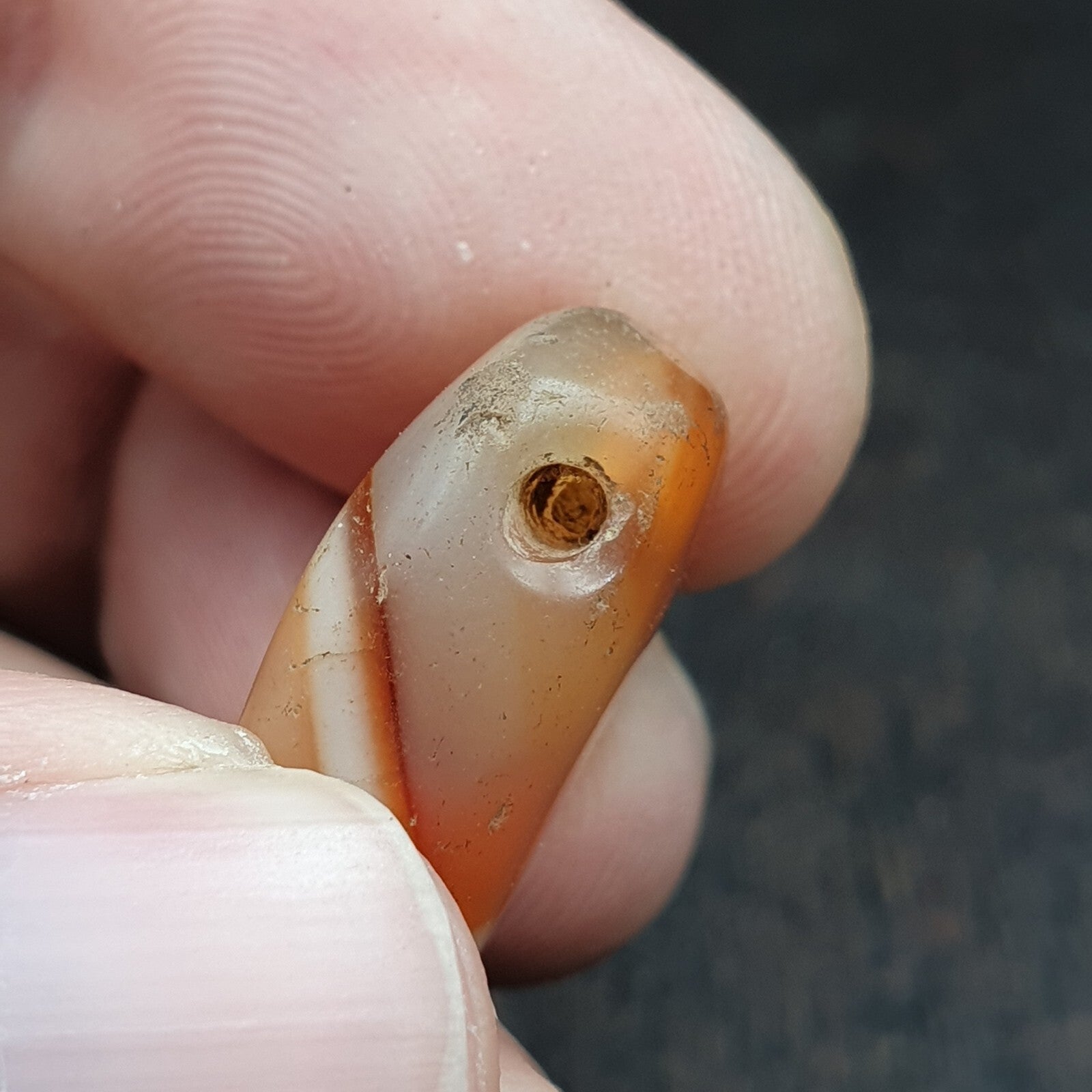 Very rare Khorasan Antique agate stone Bead Amulet pendant from Afghanistan