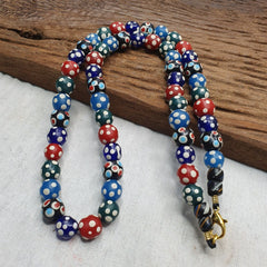Venetian venetian inspired multicolor skunk beads necklace