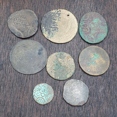 8 antique islamic coins himyar, abbasid, himyarite kingdom, ottoman empire