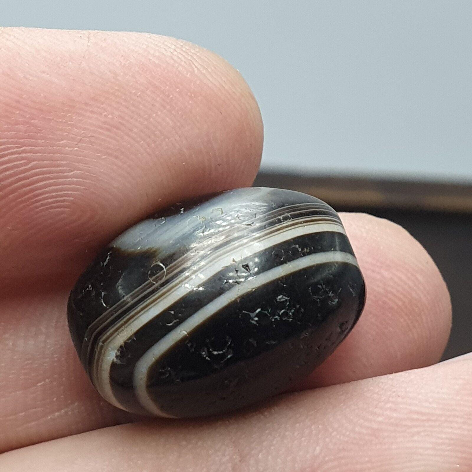 Old tibetan 1 eye agate unique pattern agate stone dzi bead amulet #3