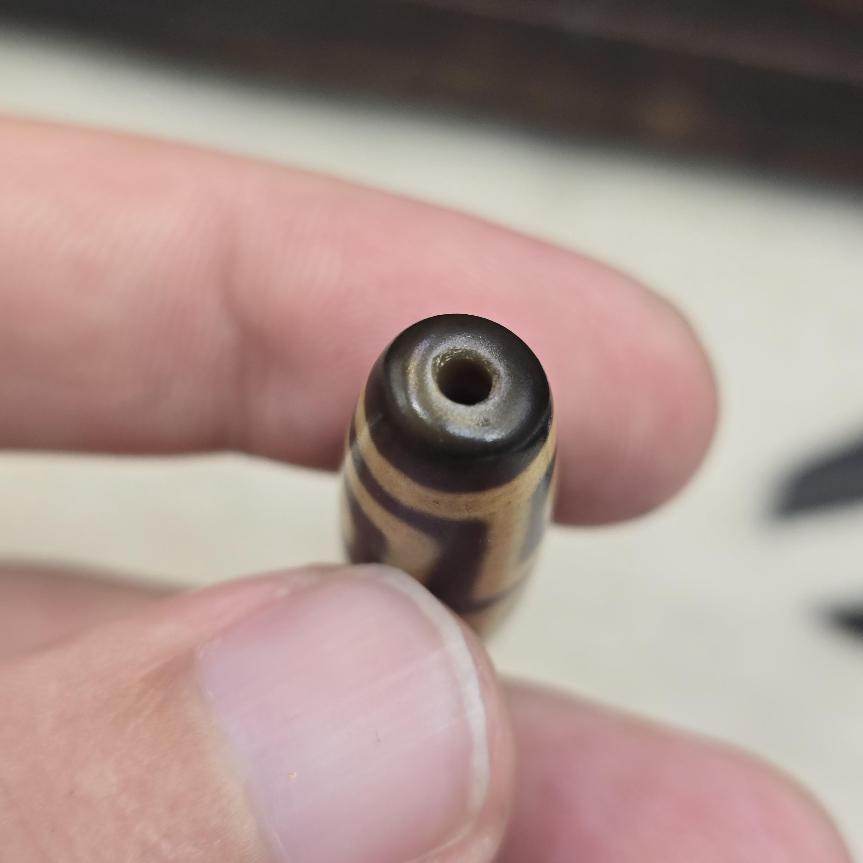 Protective Four Eyes Agate Dzi Bead - Tibetan Amulet