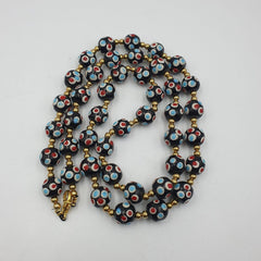Venetian style skunk beads vintage thousand eyes beads strand
