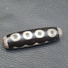 Unique eyes pattern himalayan tibetan 7eyes dzi agate bead amulet