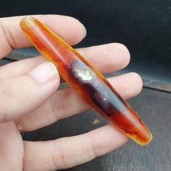 Antique yemeni old crystal agate middle eastern yellow agate bead -35y