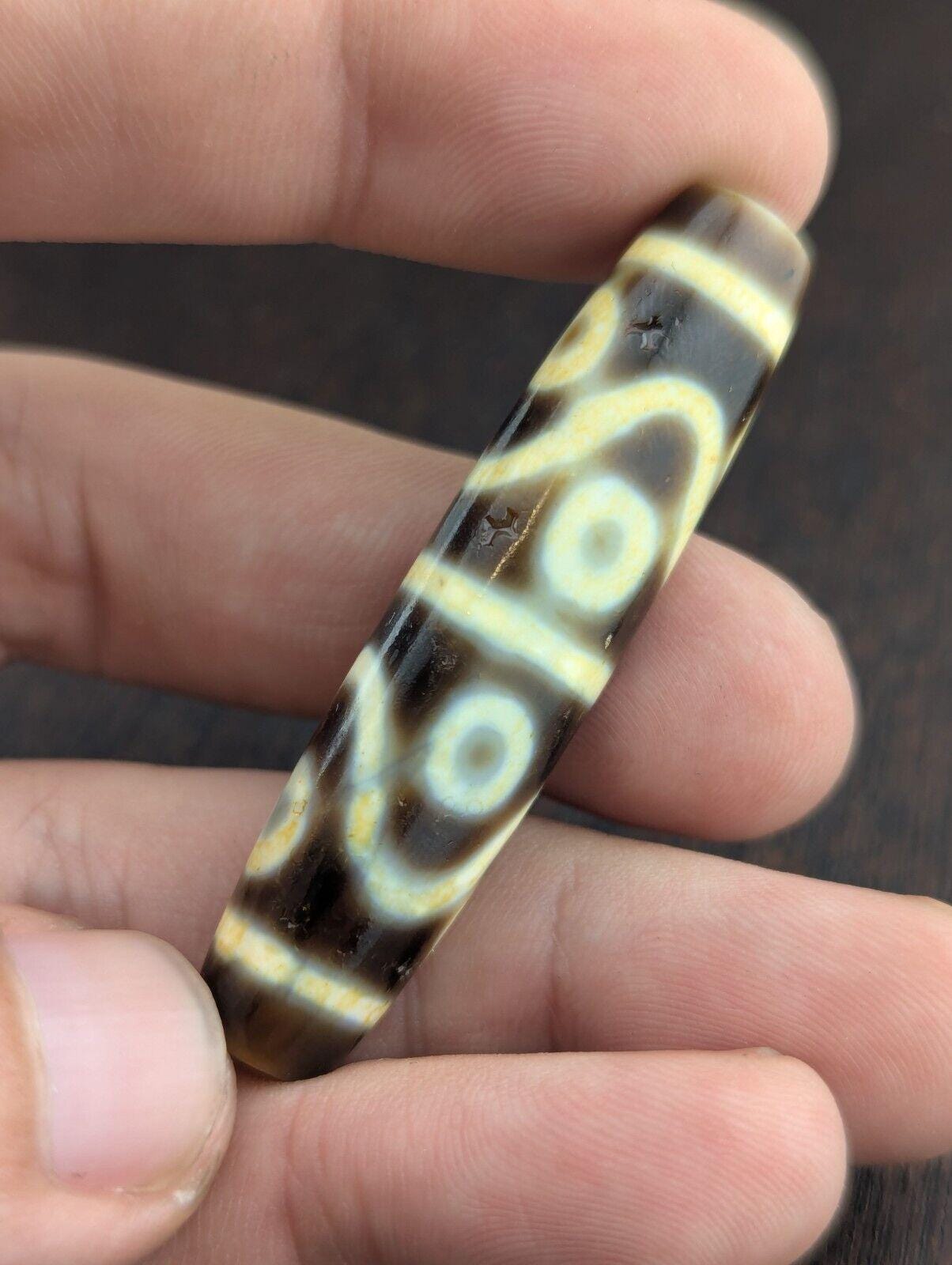 6 eyes very unique pattern sky earth eyes agate stone dzi bead amulet