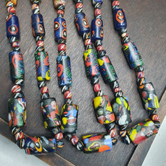Vintage murano style trade beads necklace