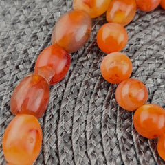 African carnelian mali antique agate beads beaded strand agt-2