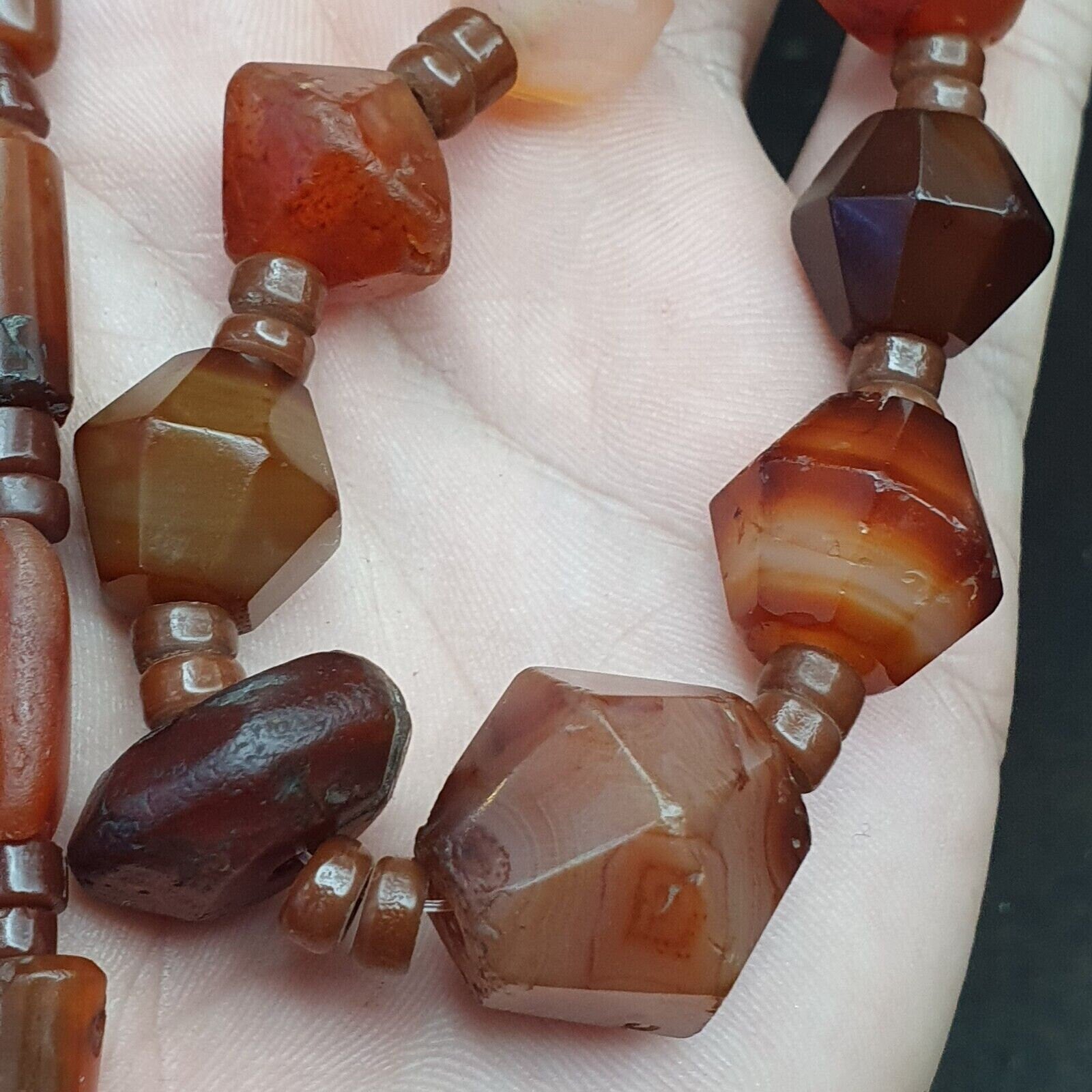 Old ancient persian himalayan african carnelian beads agate beads necklaceGift