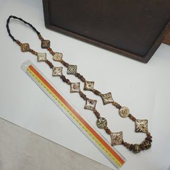 Pumtek beads necklace petrifiedwood great patterns necklace