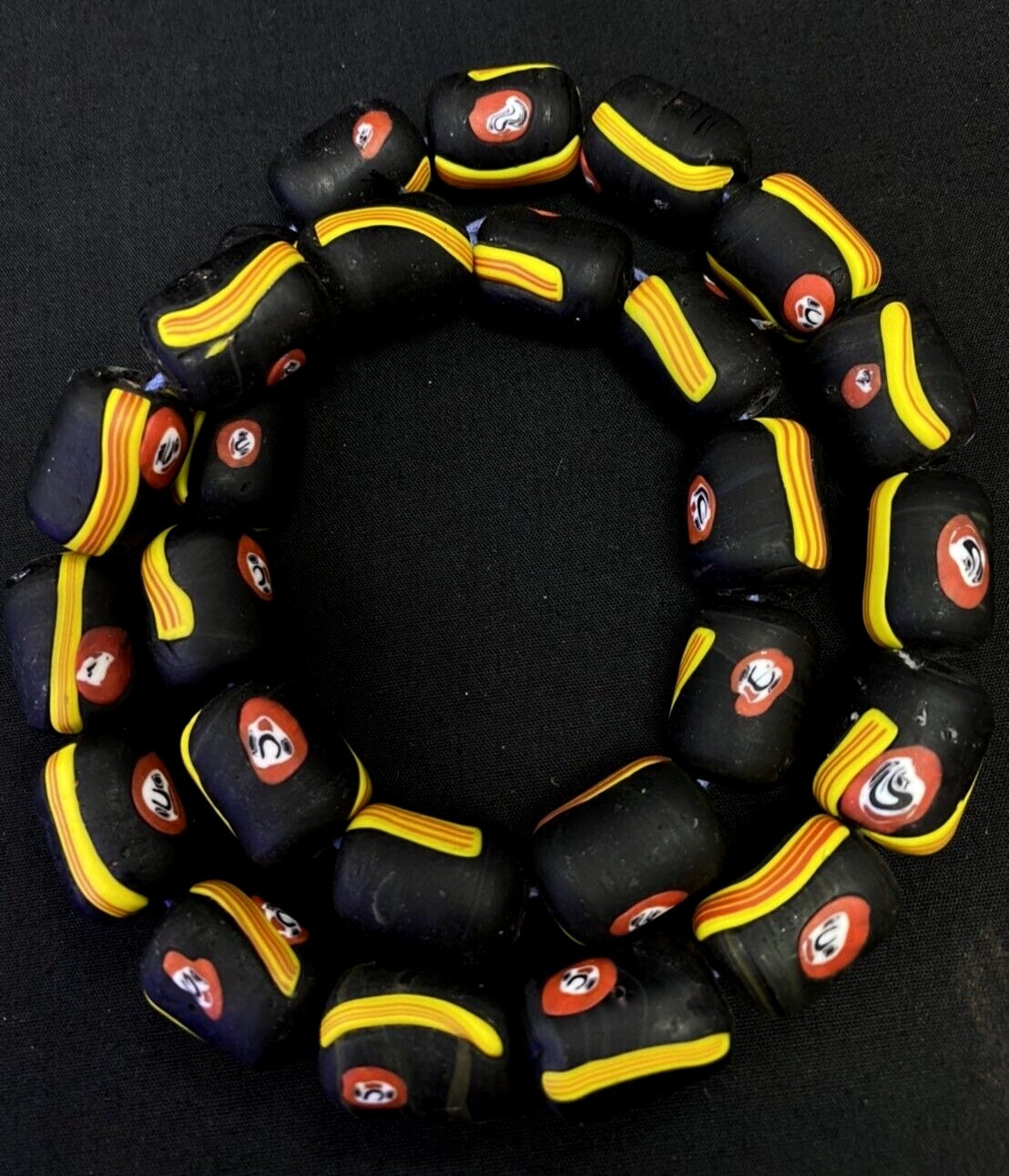 Vintage beautifull art deco venetian millefiori glass bead strand 22"Gift