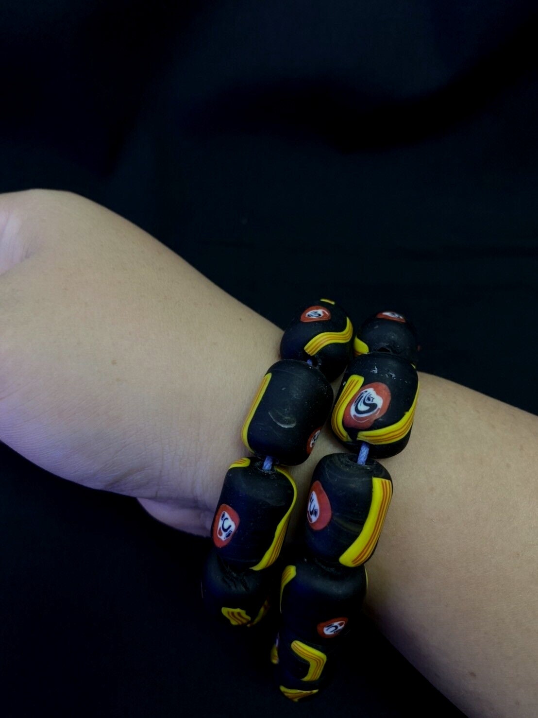 Vintage beautifull art deco venetian millefiori glass bead strand 22"Gift