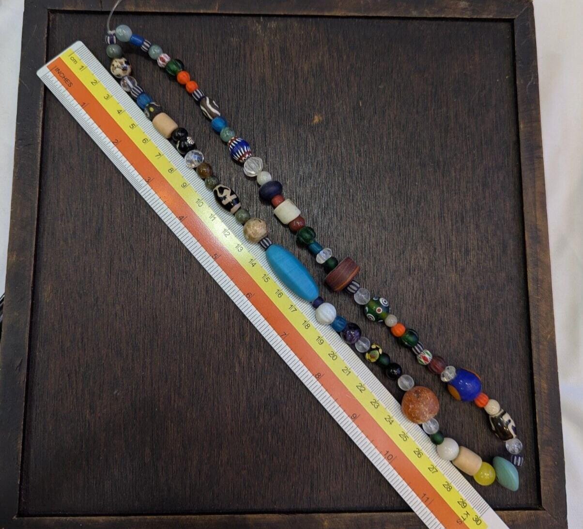 Vintage glass stones crystal mix beads necklace jn-2Gift