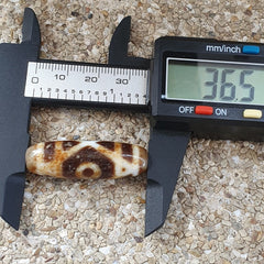 Rusted himalayan indo tibetan agate 2eyes bead dzi amulet atb-5