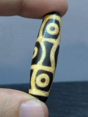 Very unique pattern 6 eye sky earth eyes agate stone dzi bead amulet