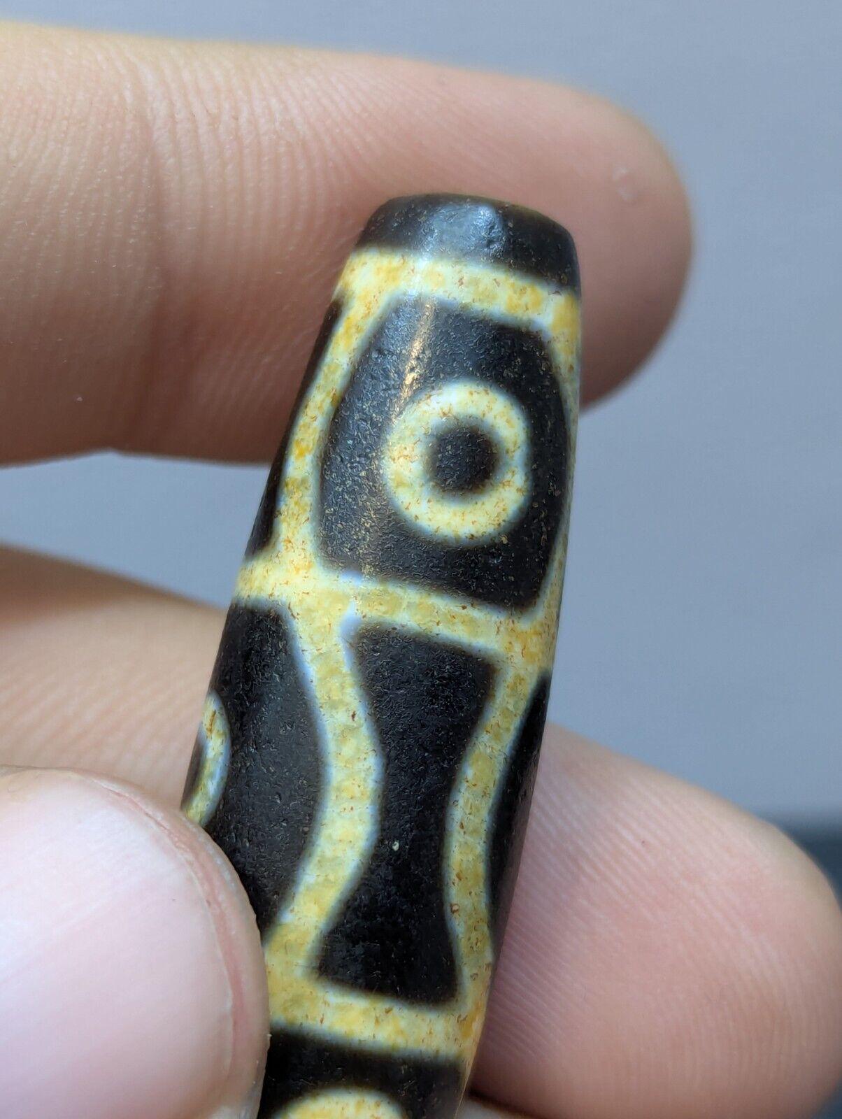 Very unique pattern 6 eye sky earth eyes agate stone dzi bead amulet