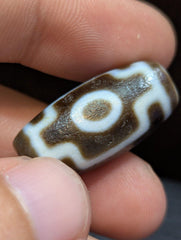 Powerful tibetan old agate 2 eyes in eyes dzi bead spirituality pendant