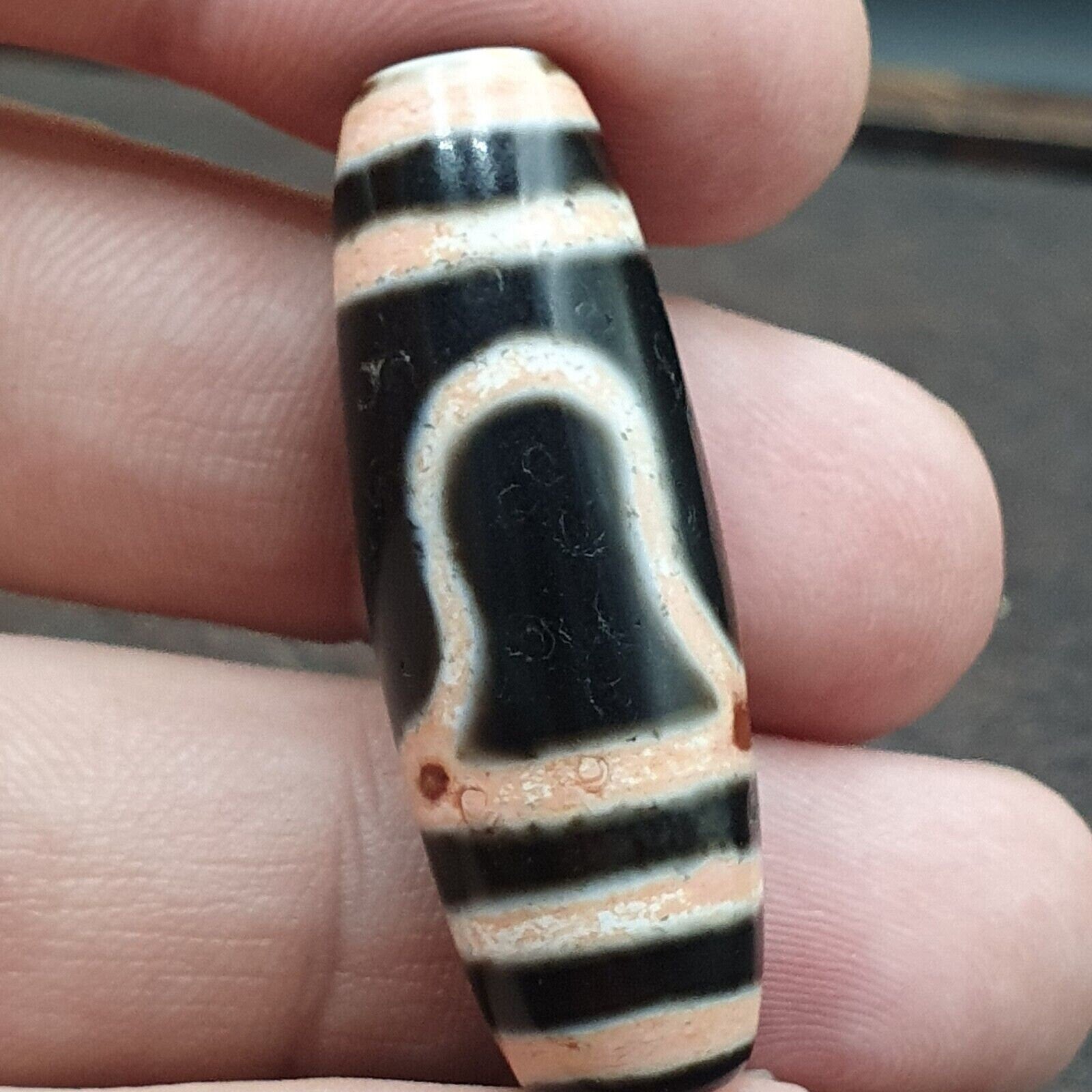Vintage Indo Tibetan Agate Dzi Bead Amulet