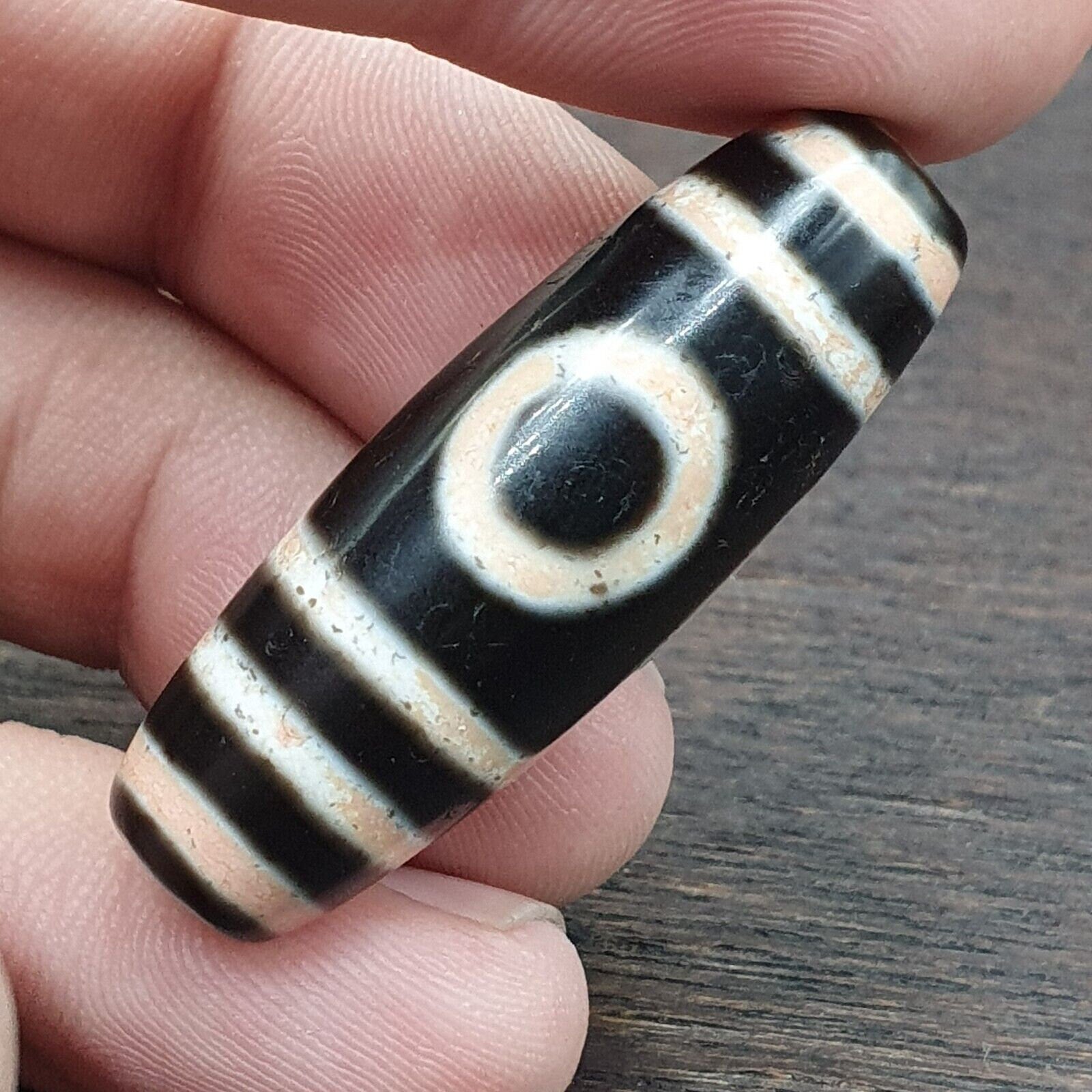 Vintage Indo Tibetan Agate Dzi Bead Amulet