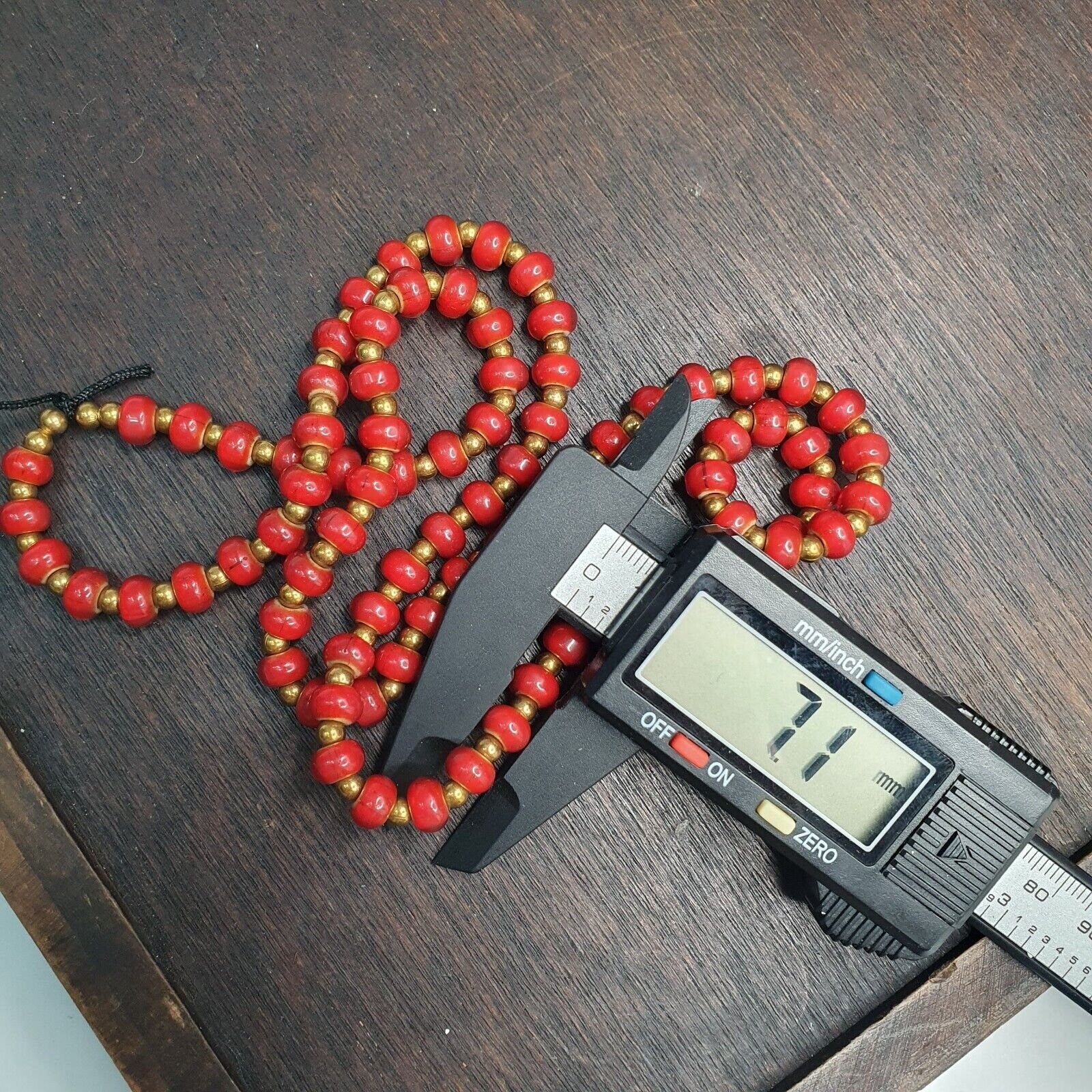 7mm antique venetian white heart trade beads