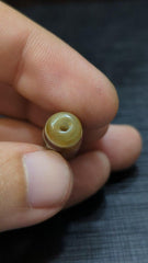 Tibetan Agate Dzi Bead Amulet: 3 Circle Eyes Stone
