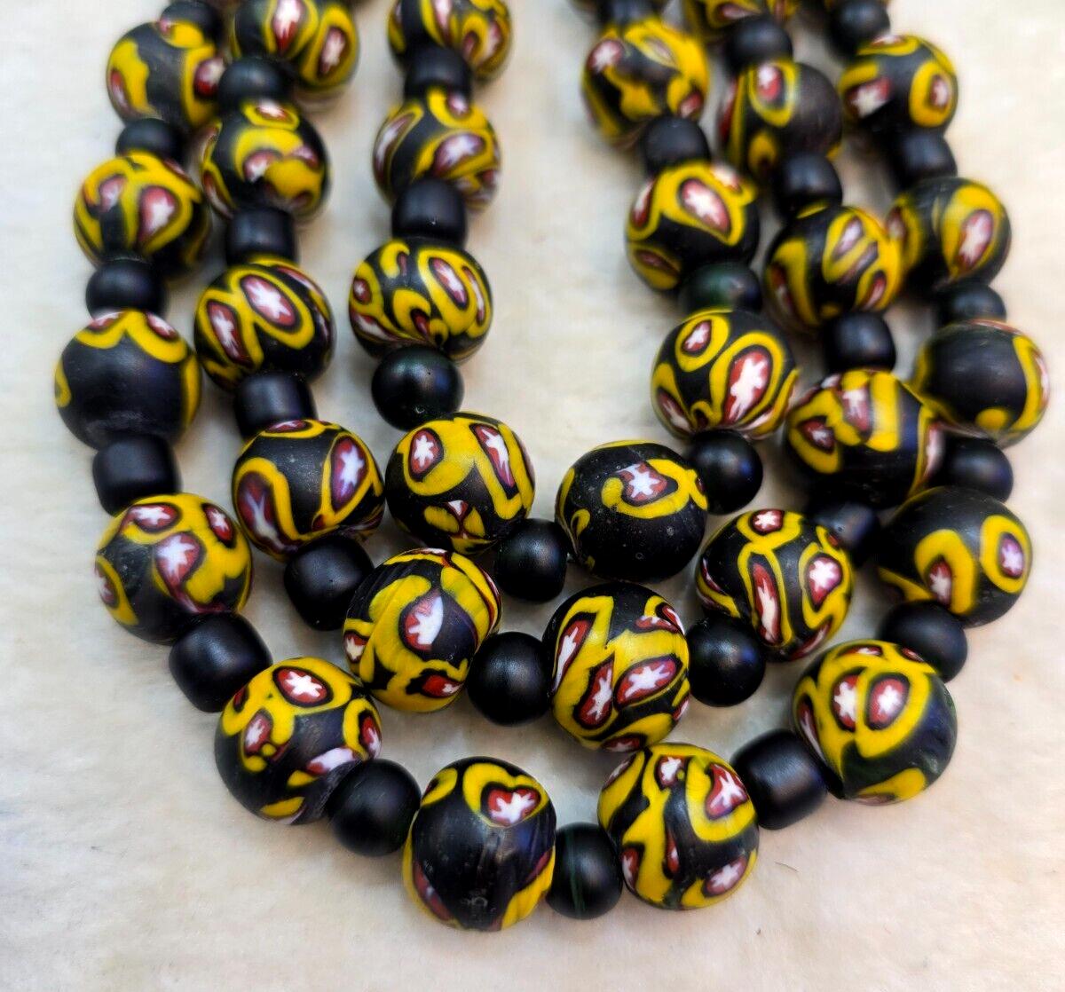 Art deco venerano moretti millefiori style eye glass beads big heavy beadsGift