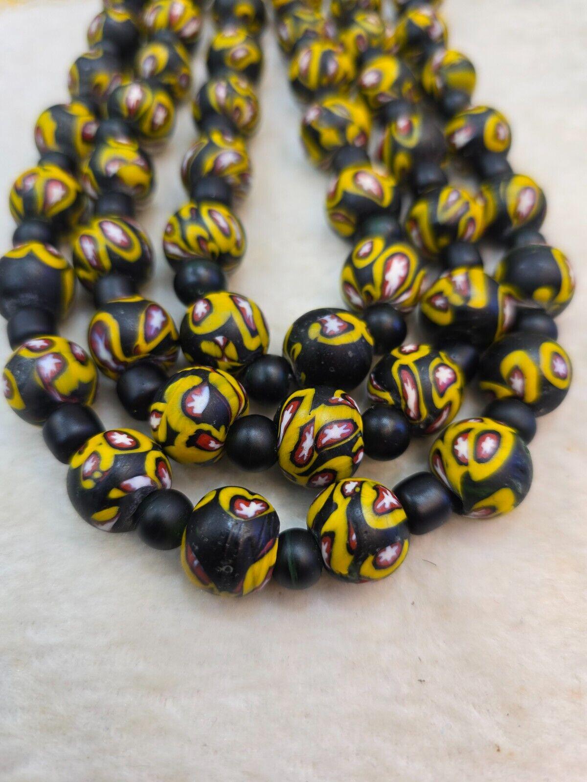 Art deco venerano moretti millefiori style eye glass beads big heavy beadsGift