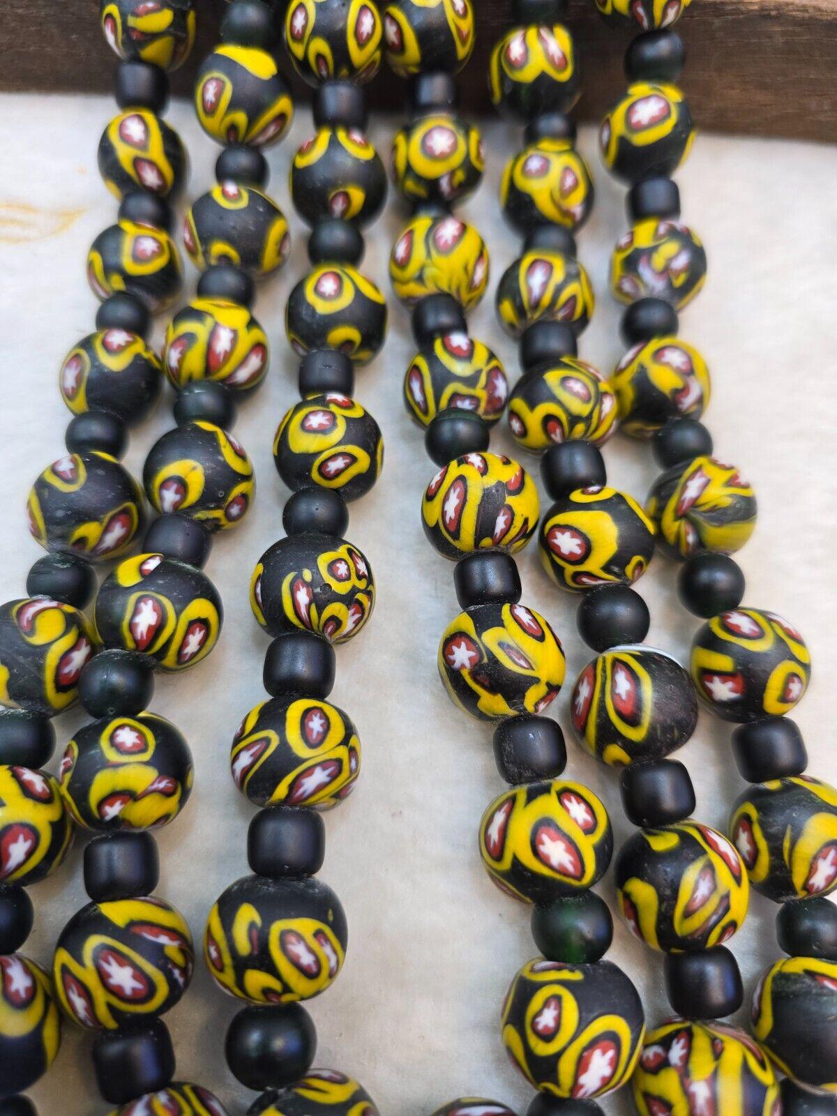 Art deco venerano moretti millefiori style eye glass beads big heavy beadsGift