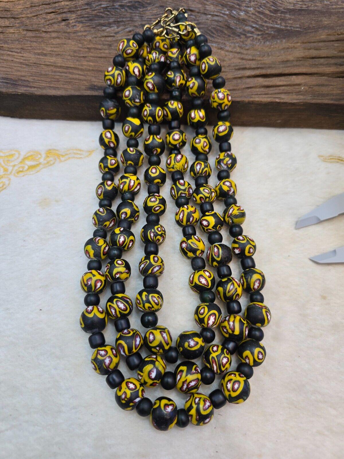 Art deco venerano moretti millefiori style eye glass beads big heavy beadsGift