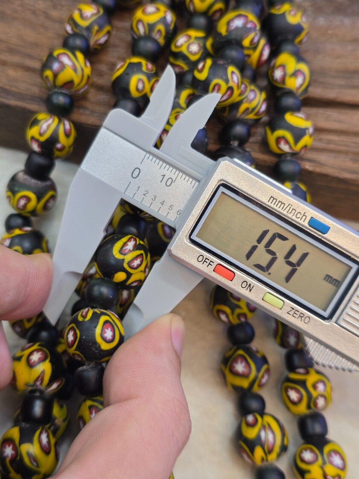 Art deco venerano moretti millefiori style eye glass beads big heavy beadsGift