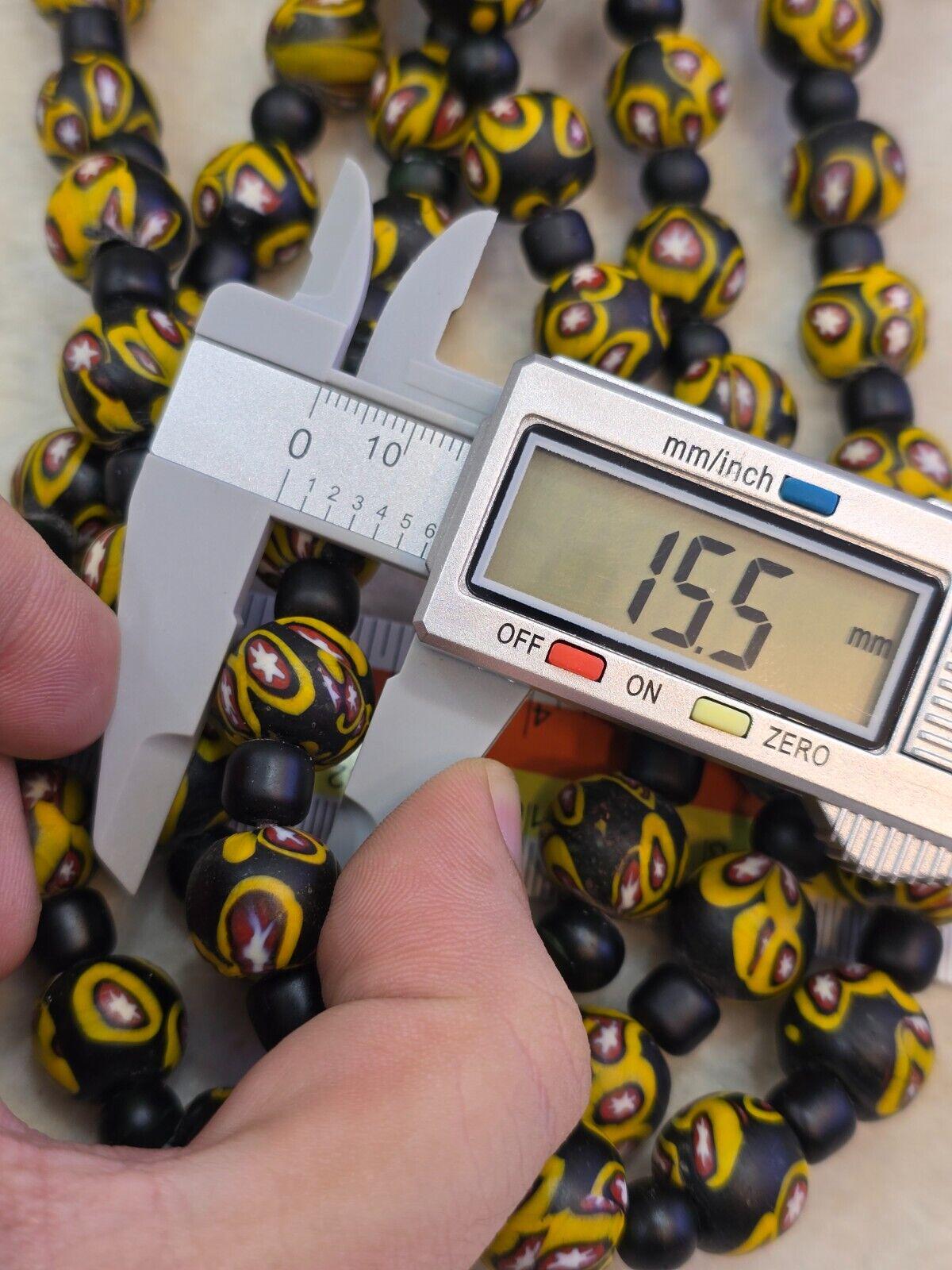 Art deco venerano moretti millefiori style eye glass beads big heavy beadsGift