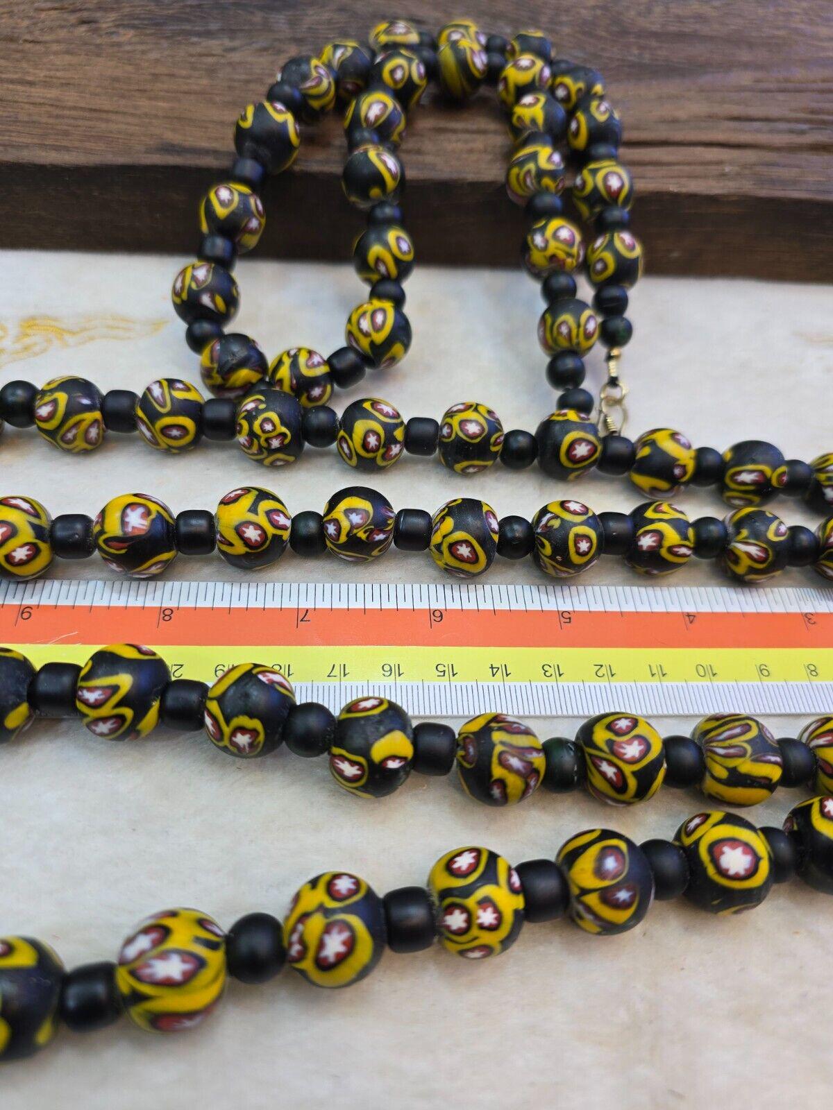 Art deco venerano moretti millefiori style eye glass beads big heavy beadsGift