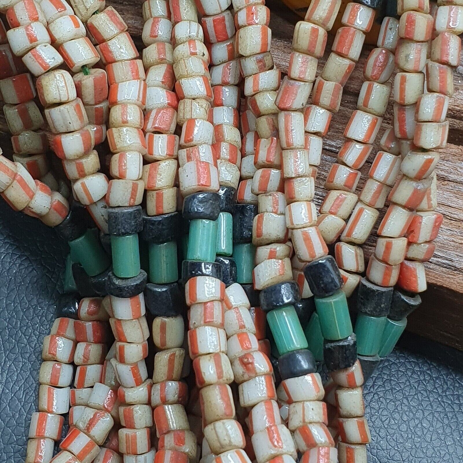 340grams handcrafted amber resin and glass beads vintage jewelry necklaceGift