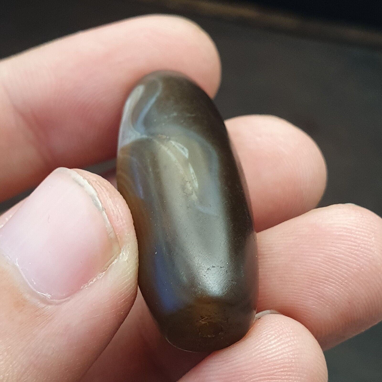 Vintage old himalayan indo tibetan  eye agate bead -of-vd-202