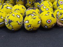 Art deco mosaic glass beads necklace strand 22mmGift