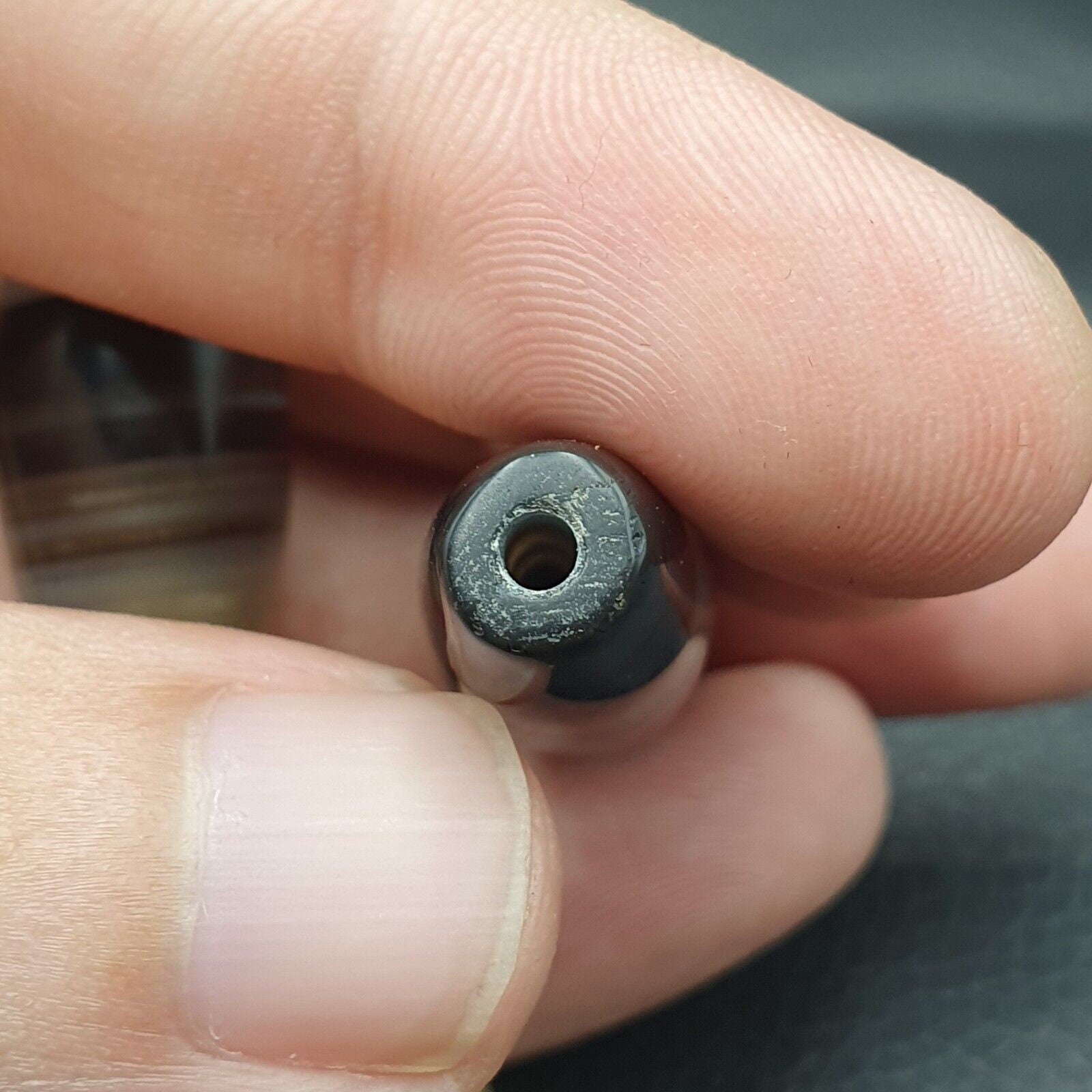 2 antique yemeni agate natural rare pattern african banded agate bead  ym-53