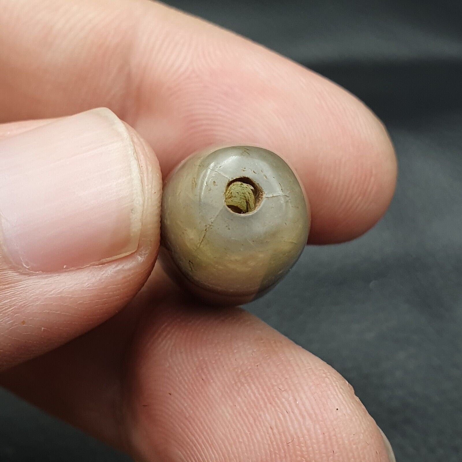 2 antique yemeni agate natural rare pattern african banded agate bead  ym-53